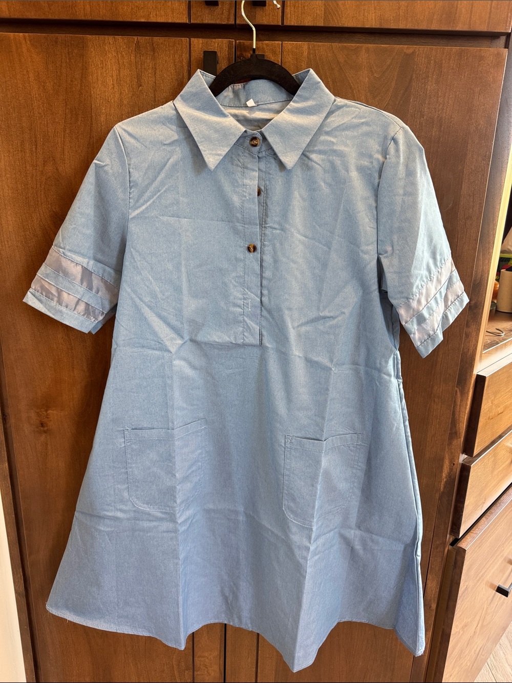 Women's Blue Shirt Dress